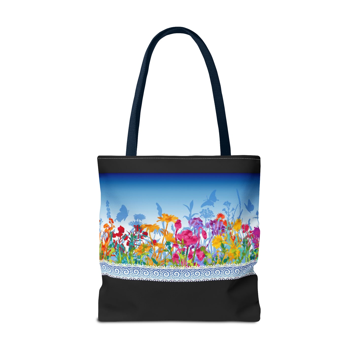 Tote Bag: Large-18x18; Dreamscapes-Light Blue Border