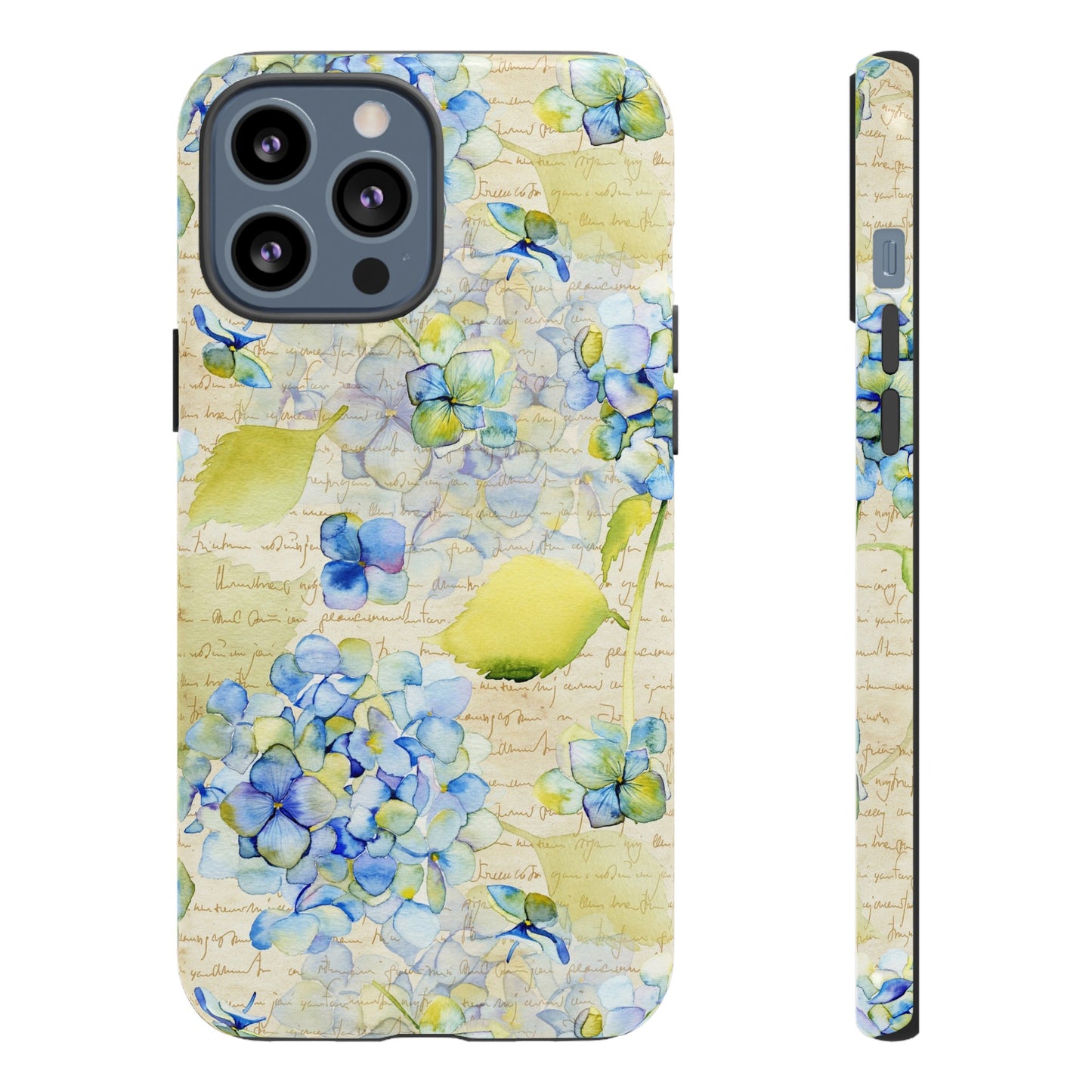 Apple I-Phone 13 (Series) Tough Case-Phone Case: Leah [Flowers W/Script}