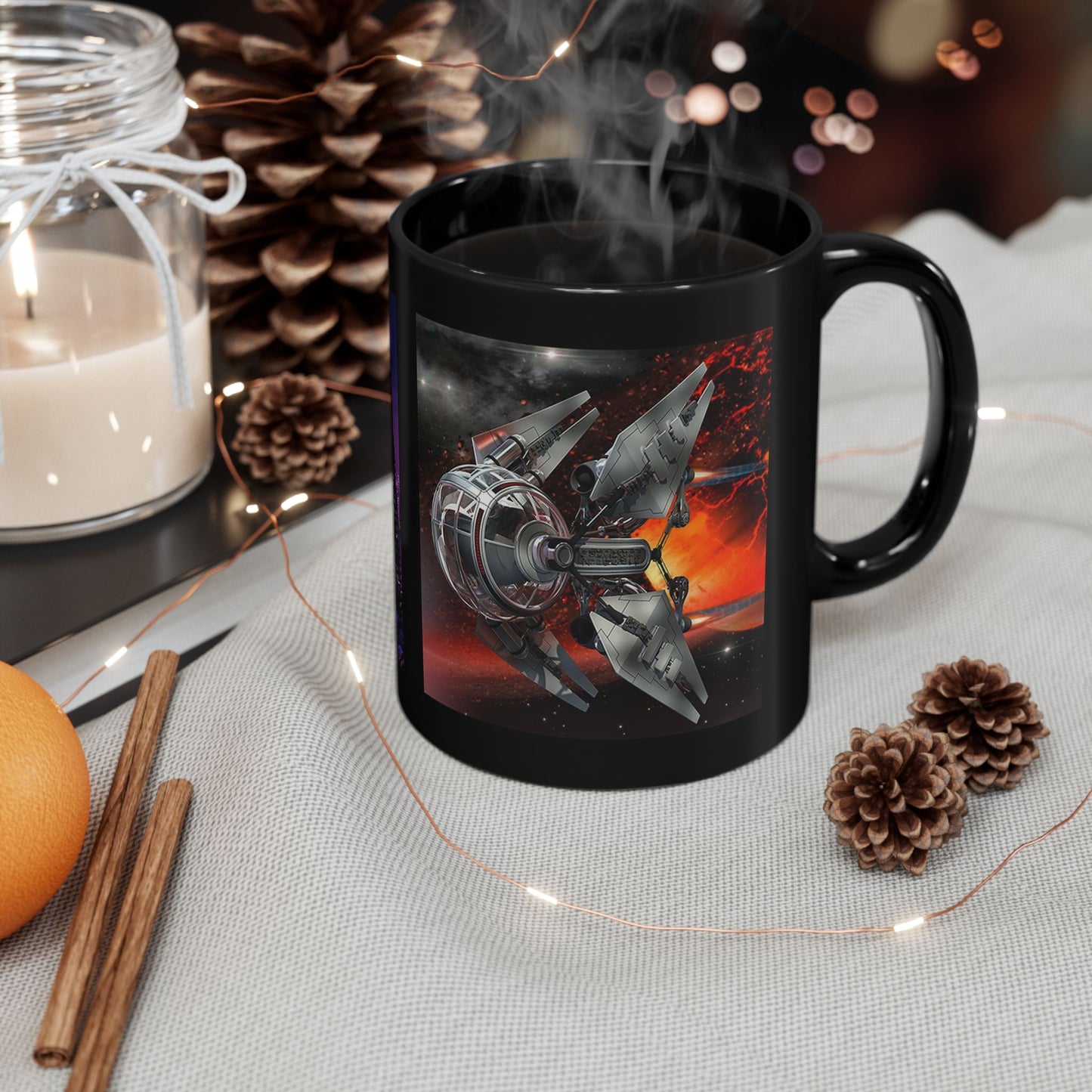Ceramic Mug: Black; Sci-Fi