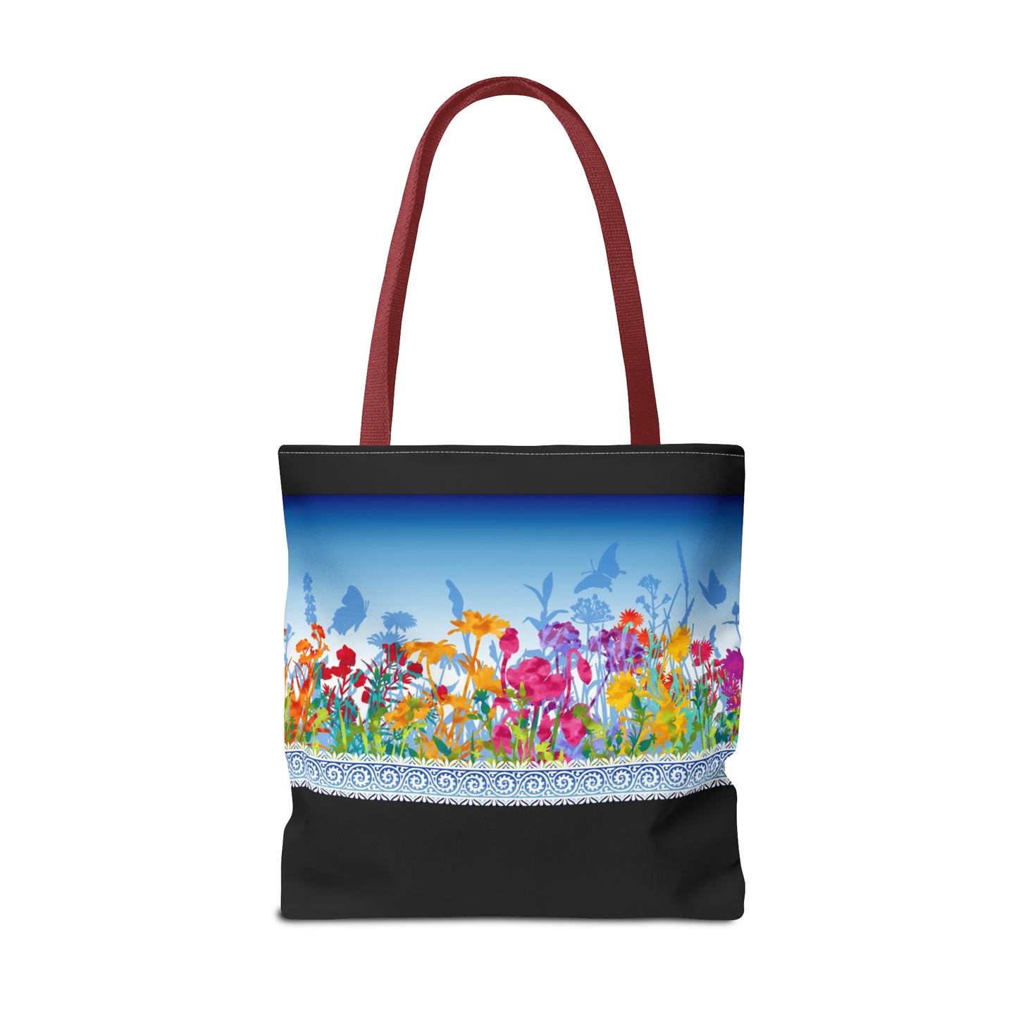 Tote Bag: Large-18x18; Dreamscapes-Light Blue Border