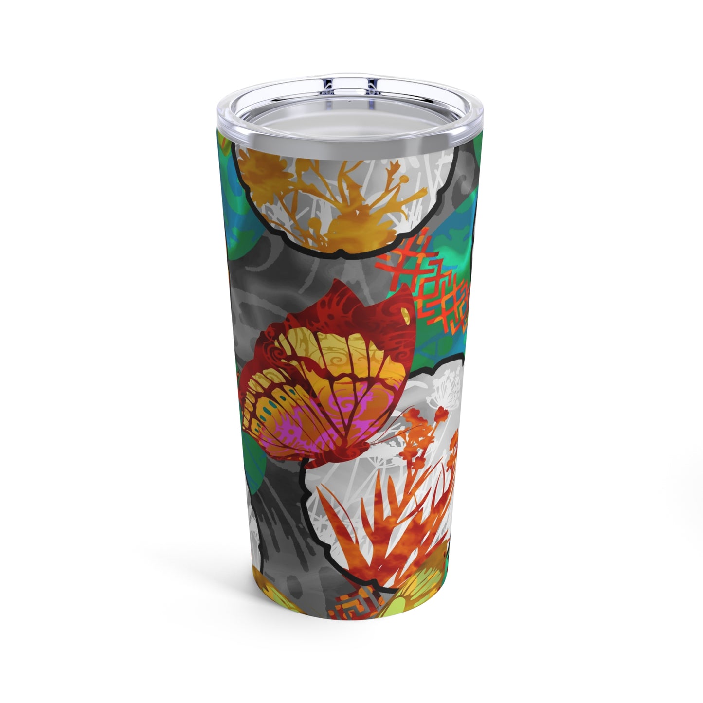 Thermal Tumbler: 20 oz: Dreamscapes Teal Buterflies