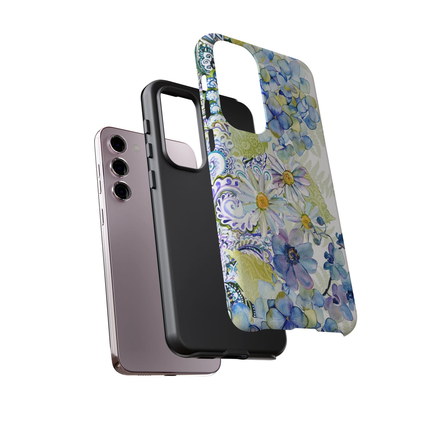 Samsung Galaxy S23 - Tough Case-Phone Case: Leah-Flower Border