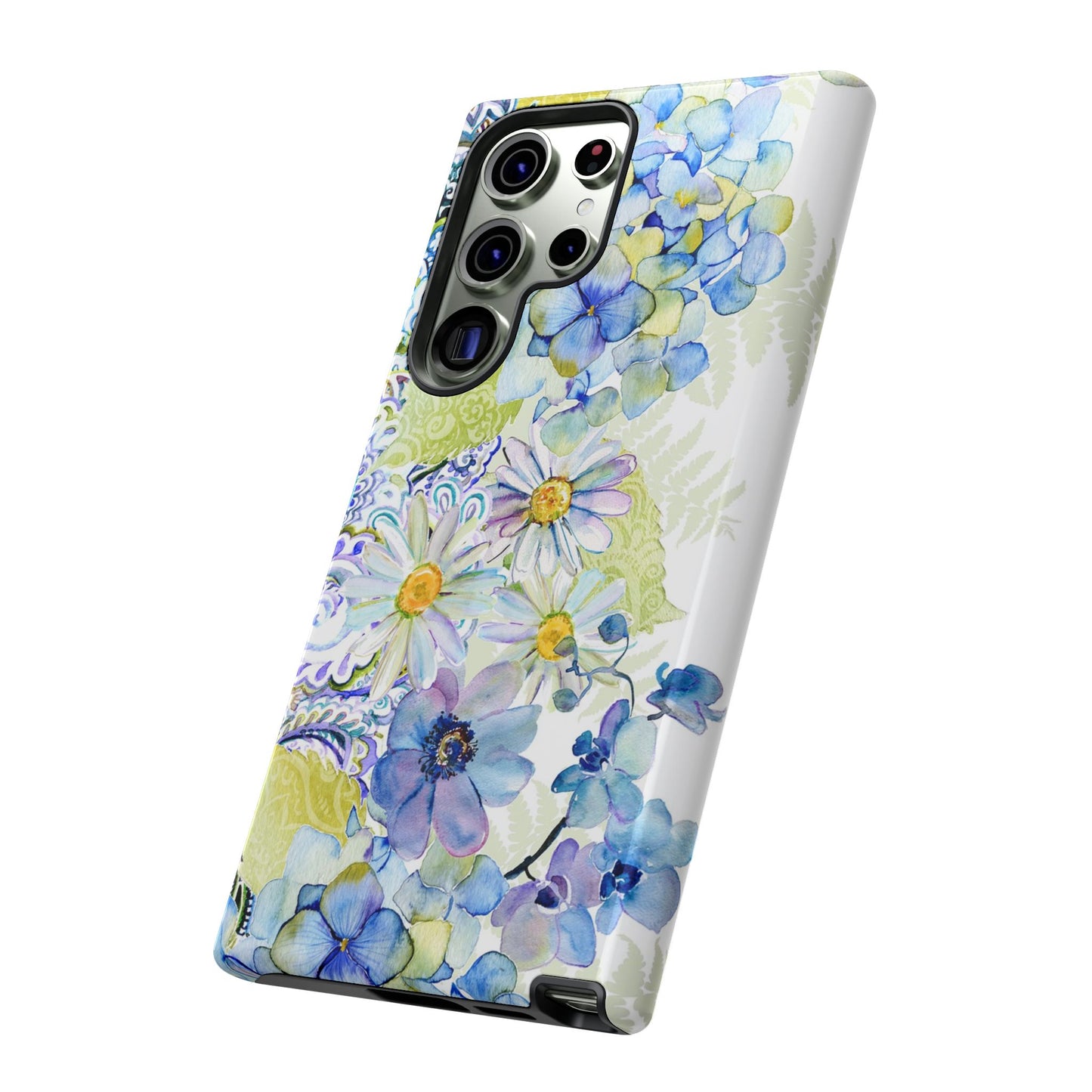 Samsung Galaxy S23 - Tough Case-Phone Case: Leah-Flower Border