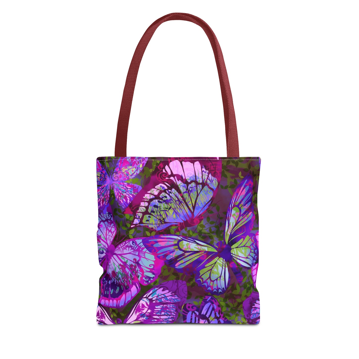 Tote Bag: Large-18x18; Dreamscapes-Lavendar Butterflies