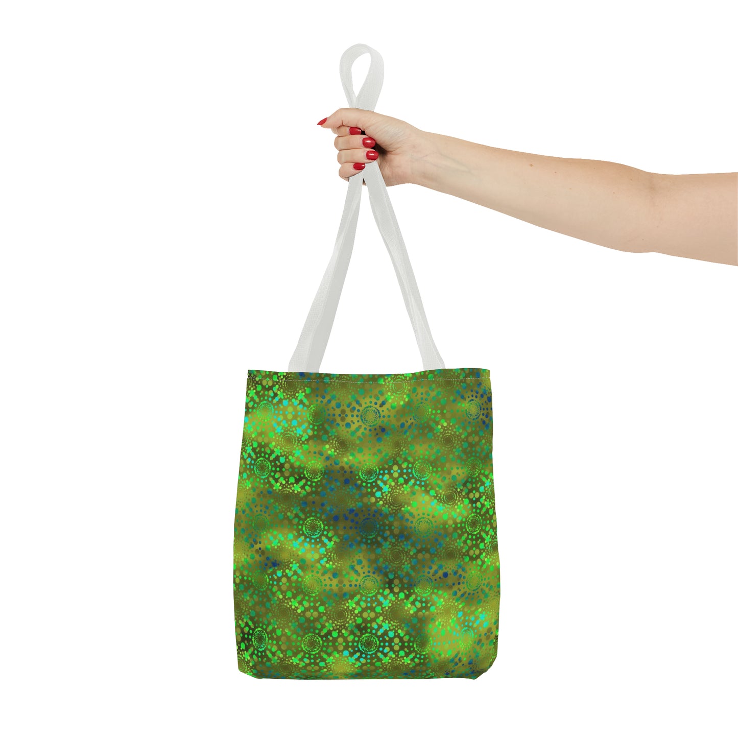 Tote Bag: Large-18x18; Dreamscapes-Green Kalaidoscope