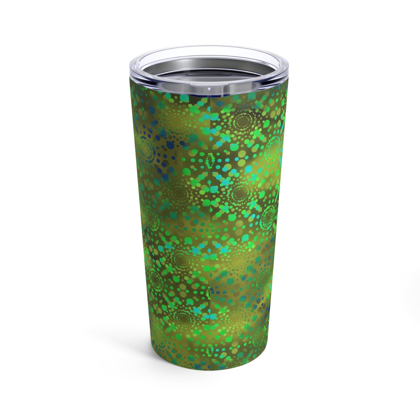 Thermal Tumbler: 20 oz: Dreamscapes-Green Kaleidoscope
