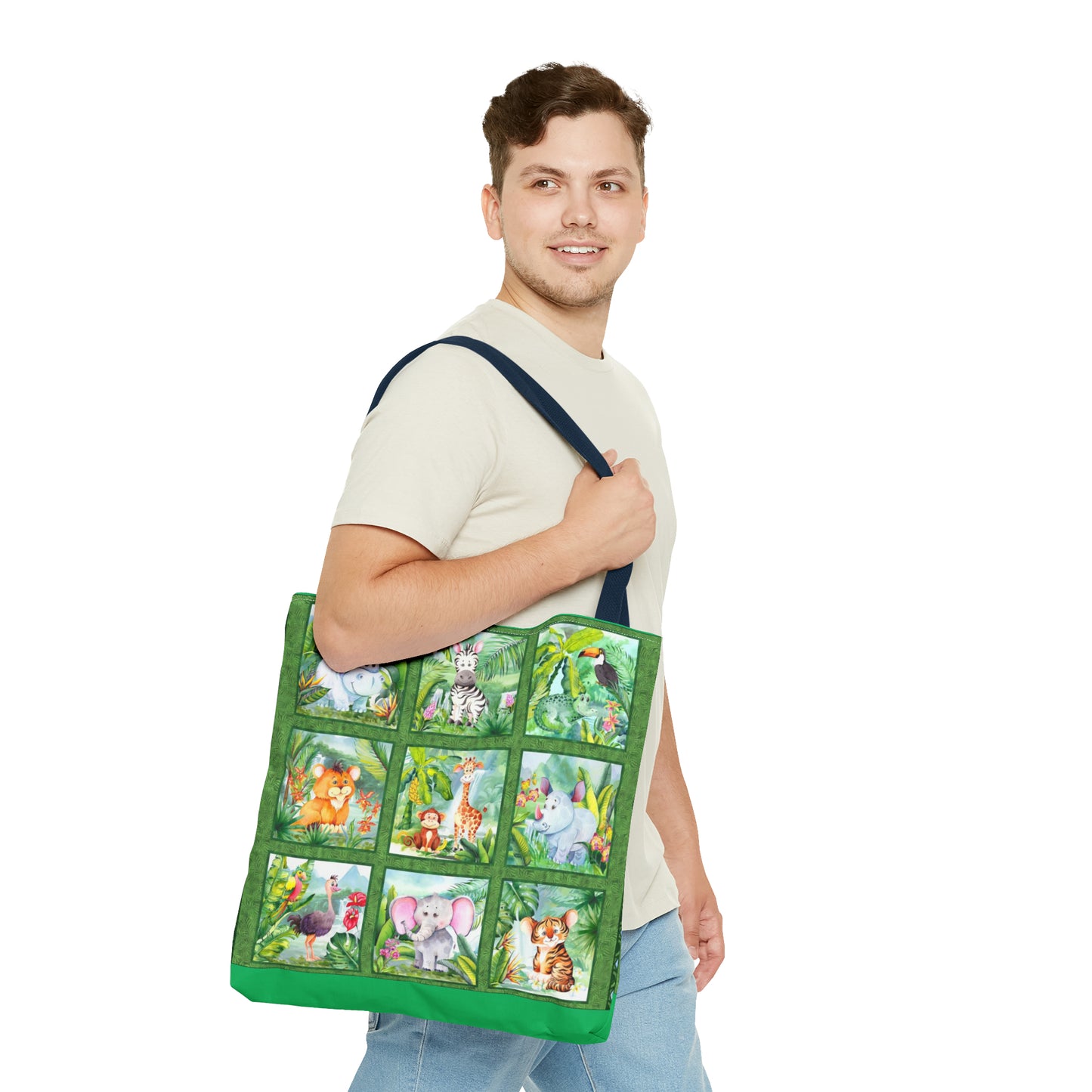 Tote Bag: large-18x18; "Jungle Friends"