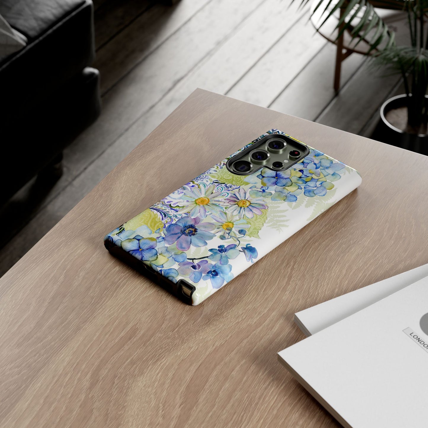 Samsung Galaxy S23 - Tough Case-Phone Case: Leah-Flower Border