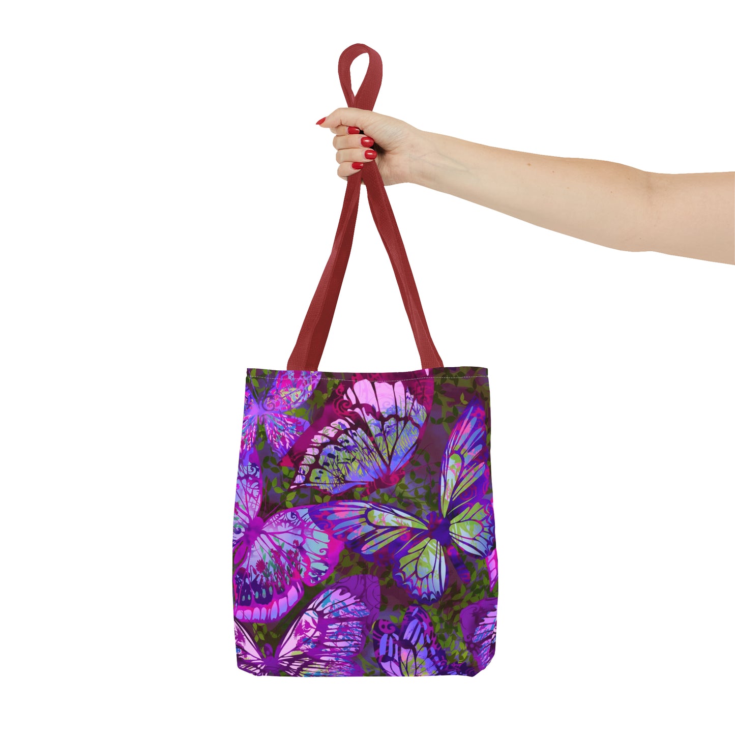 Tote Bag: Large-18x18; Dreamscapes-Lavendar Butterflies