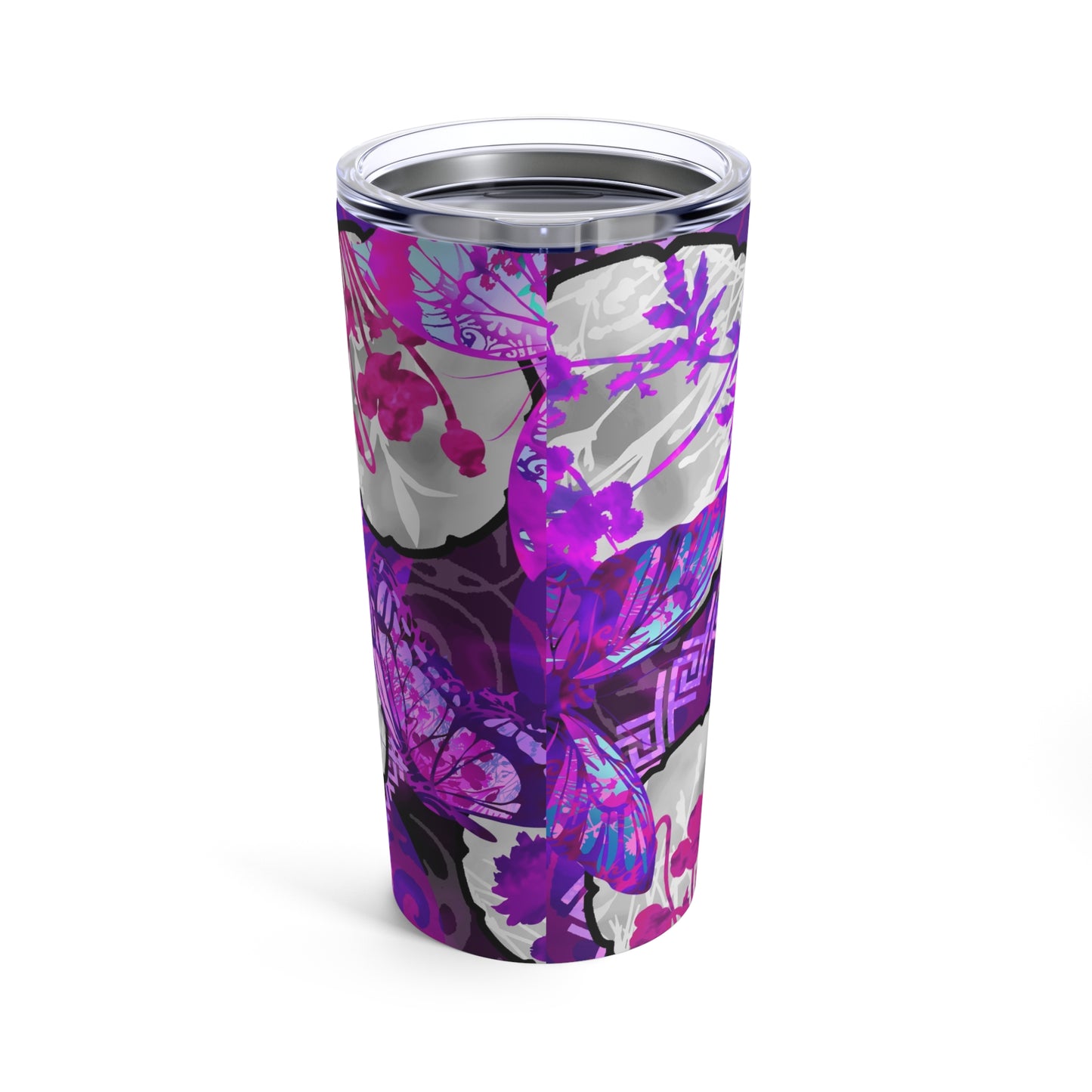Thermal Tumbler: 20 oz: Dreamscapes-Lavendar Butterflies