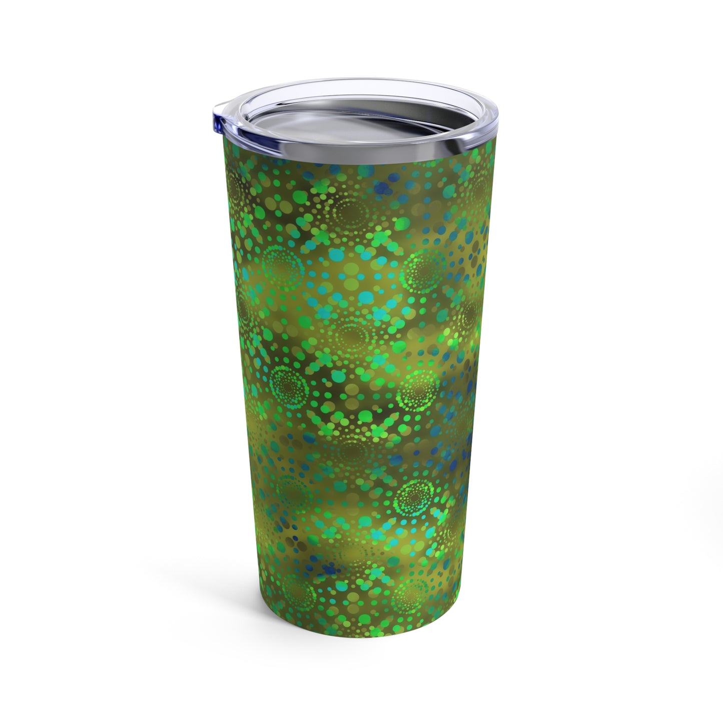 Thermal Tumbler: 20 oz: Dreamscapes-Green Kaleidoscope