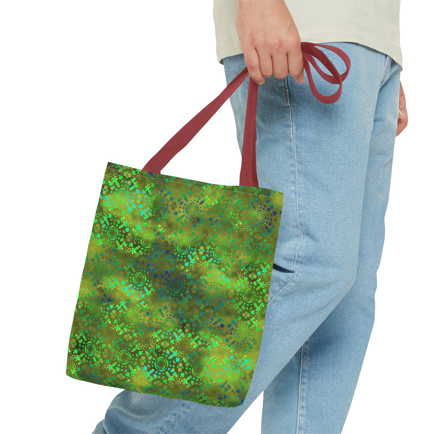 Tote Bag: Large-18x18; Dreamscapes-Green Kalaidoscope