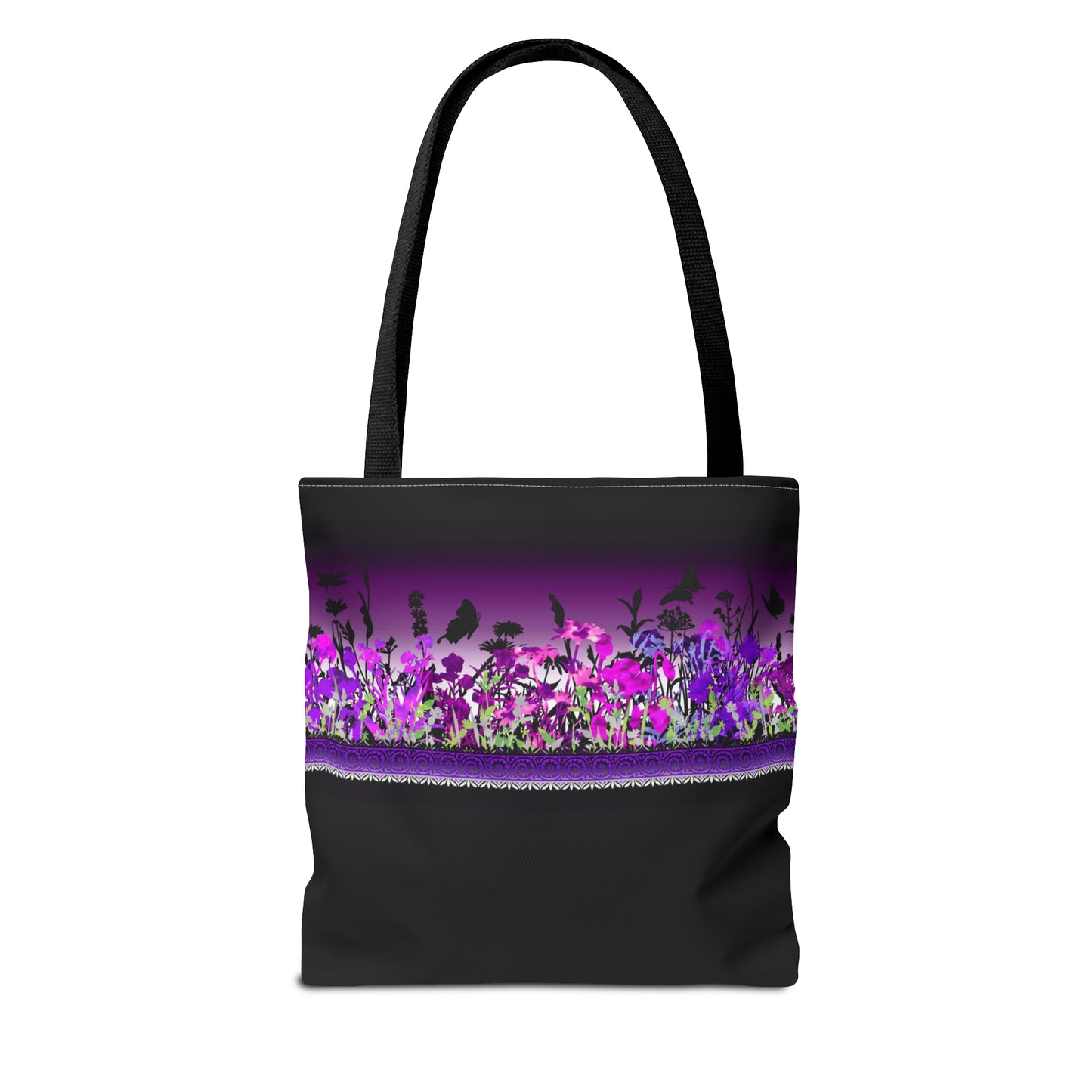 Tote Bag: Large-18x18; Dreamscapes-Purple Border