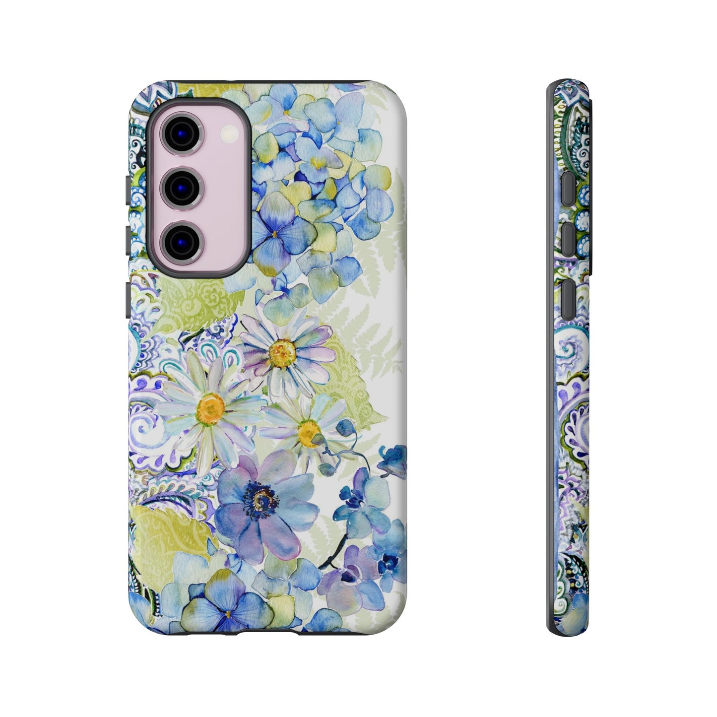 Samsung Galaxy S23 - Tough Case-Phone Case: Leah-Flower Border