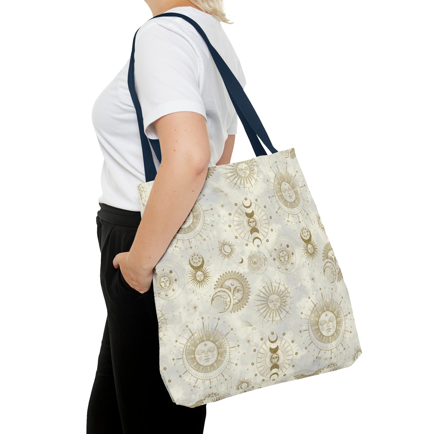 Tote Bag: large-18x18; "The Sun, The Moon, And The Stars"