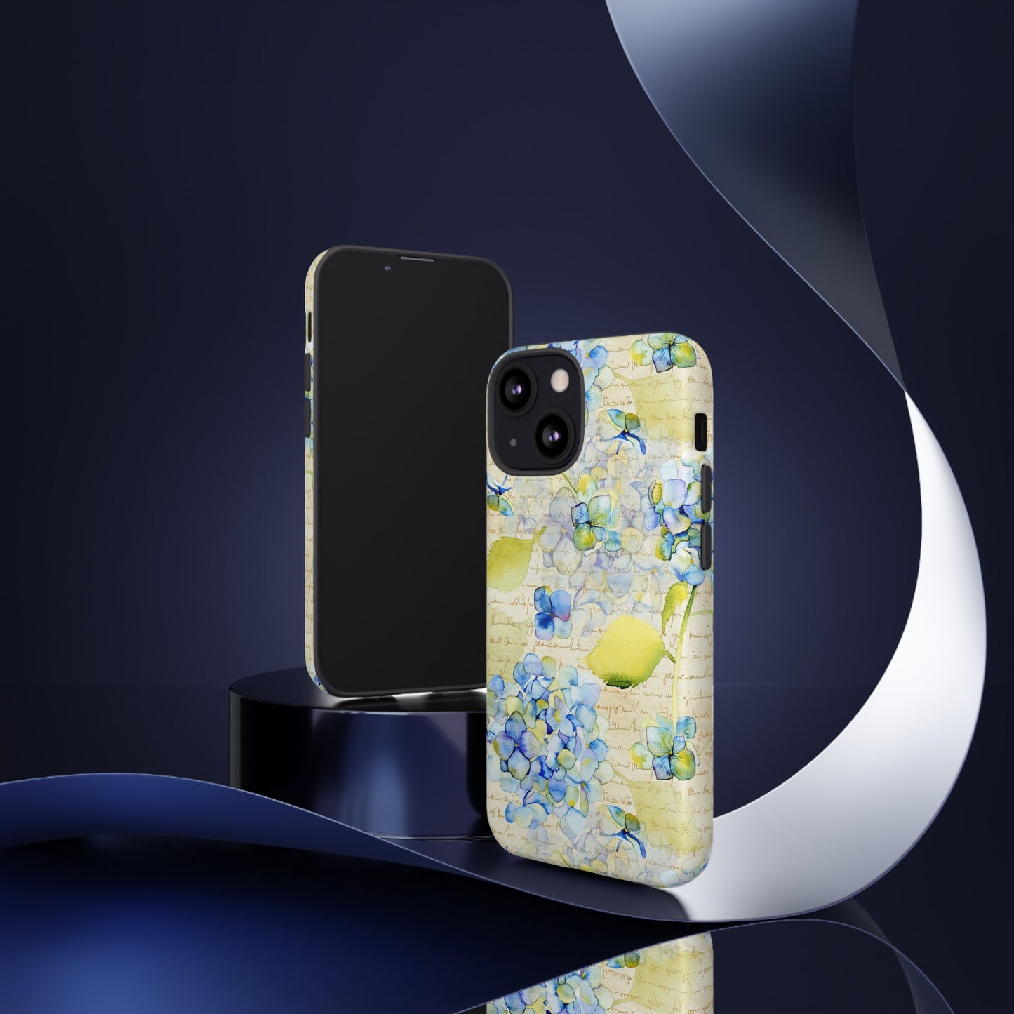 Apple I-Phone 13 (Series) Tough Case-Phone Case: Leah [Flowers W/Script}