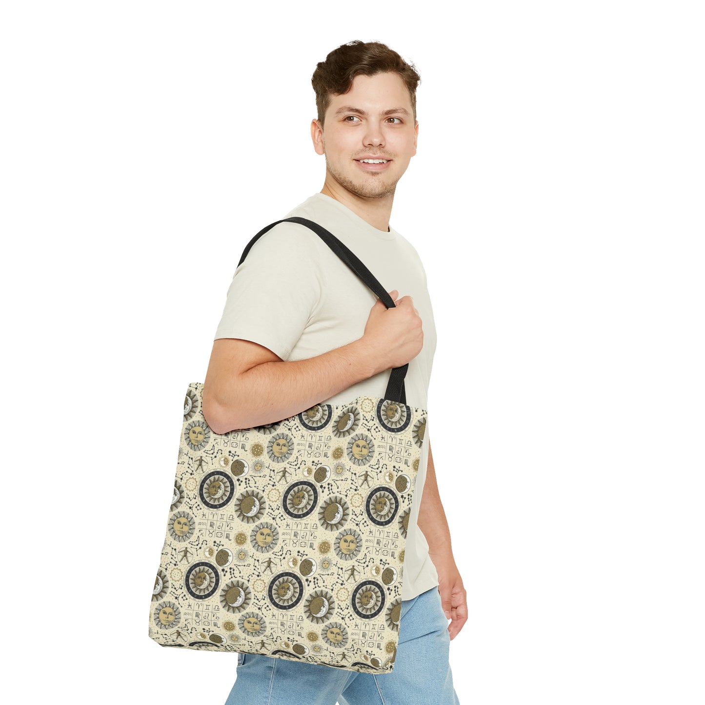 Tote Bag: large-18x18; "The Sun, The Moon, And The Stars"