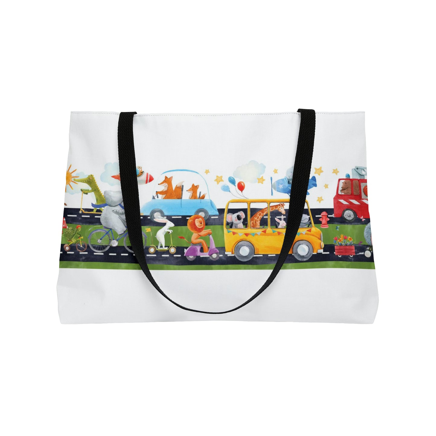Weekender Tote Bag (Large): On The Go - Border
