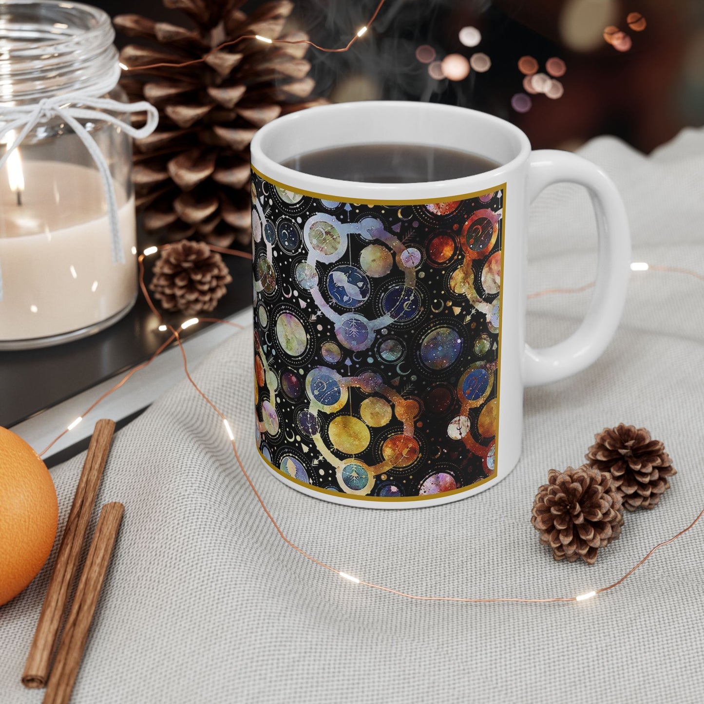 Ceramic Mug: White; Cosmos