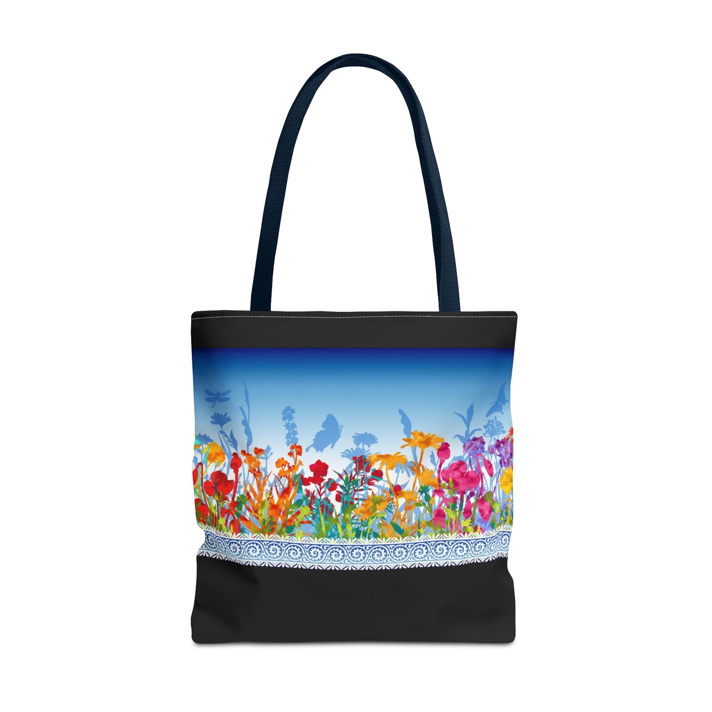 Tote Bag: Large-18x18; Dreamscapes-Light Blue Border