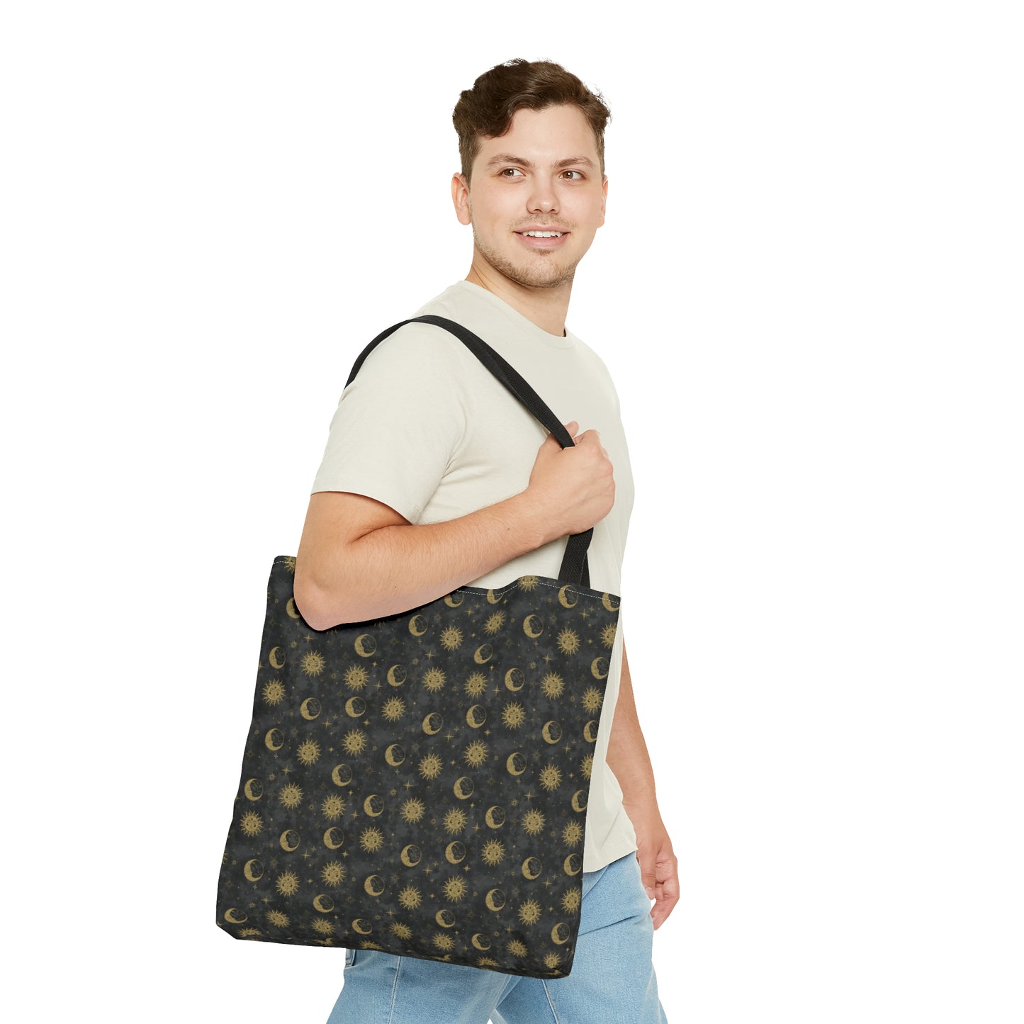 Tote Bag: large-18x18; "The Sun, The Moon, And The Stars"