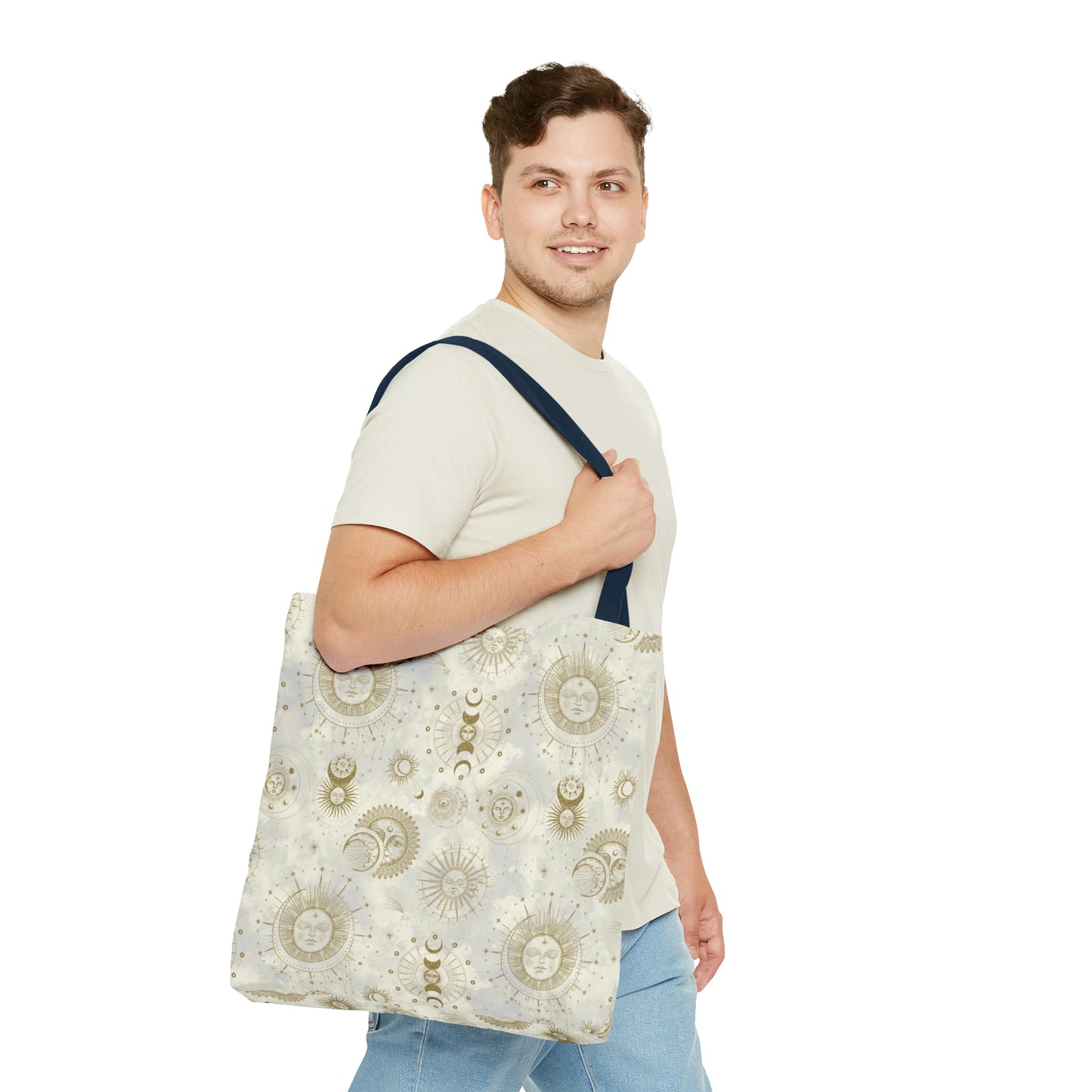 Tote Bag: large-18x18; "The Sun, The Moon, And The Stars"