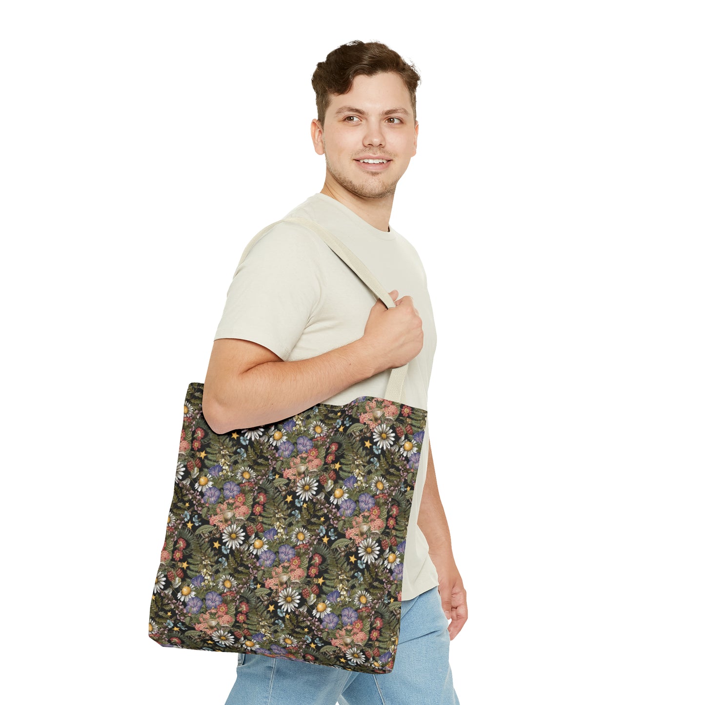 Tote Bag: large-18x18; "The Sun, The Moon, And The Stars"