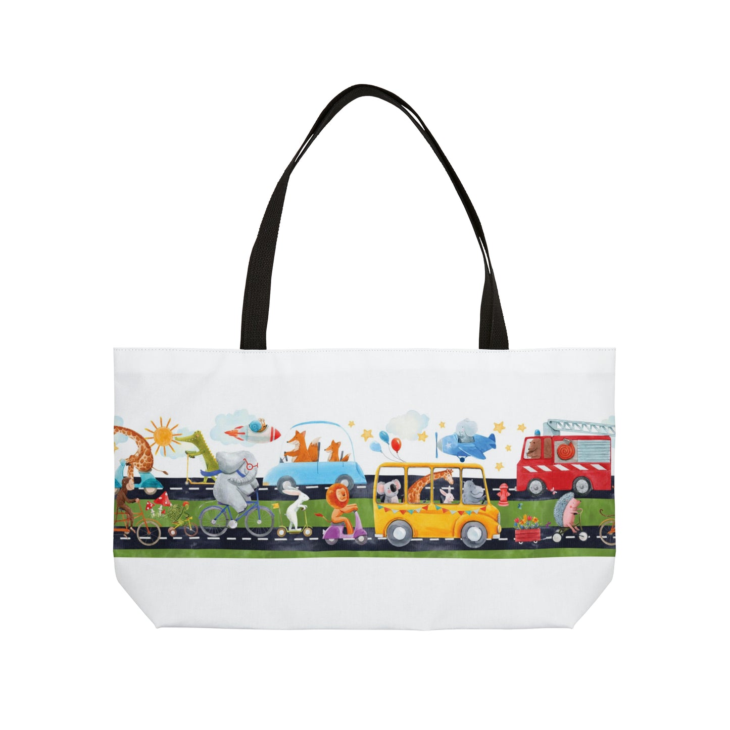 Weekender Tote Bag (Large): On The Go - Border