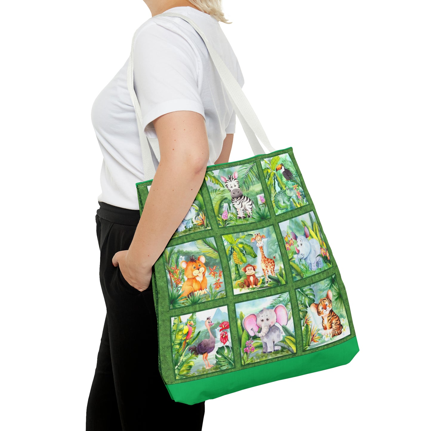 Tote Bag: large-18x18; "Jungle Friends"