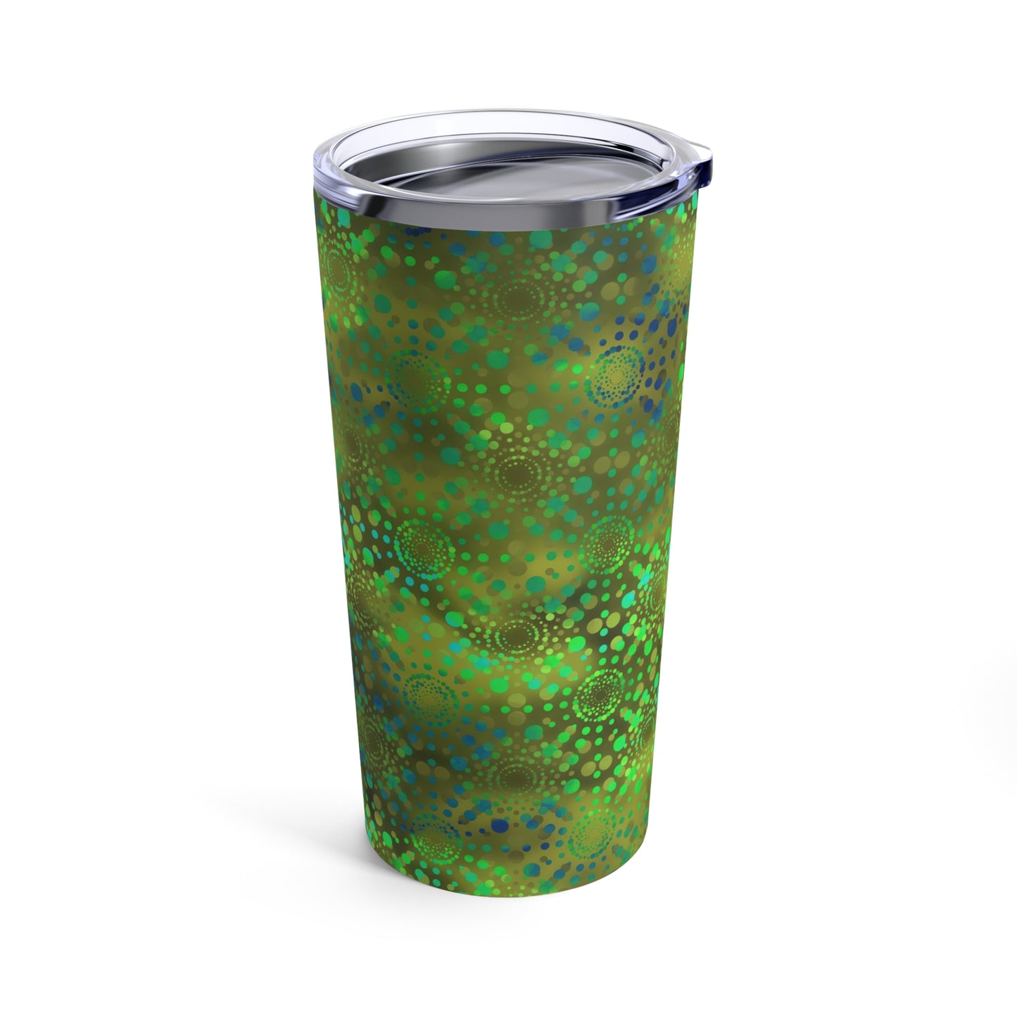 Thermal Tumbler: 20 oz: Dreamscapes-Green Kaleidoscope
