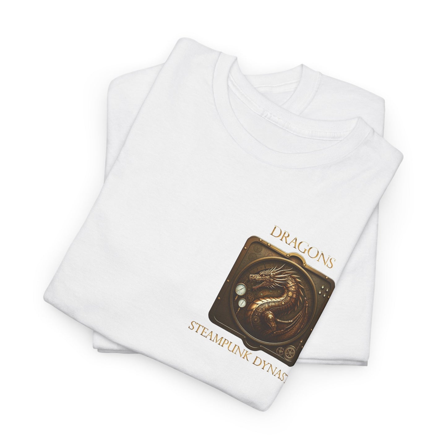 Dragon Crest T‑Shirt — Steampunk Dragon Fantasy Graphic Tee