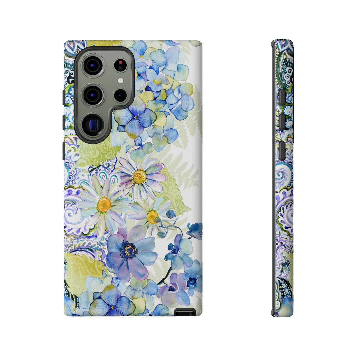 Samsung Galaxy S23 - Tough Case-Phone Case: Leah-Flower Border