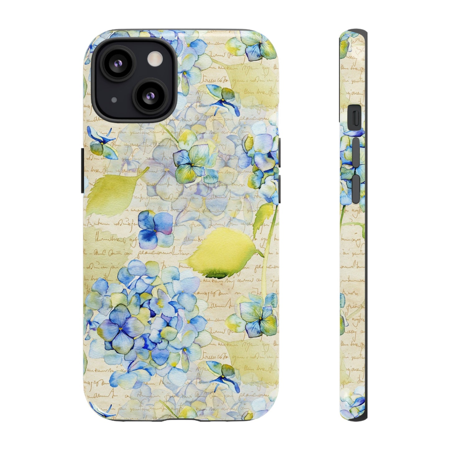 Apple I-Phone 13 (Series) Tough Case-Phone Case: Leah [Flowers W/Script}