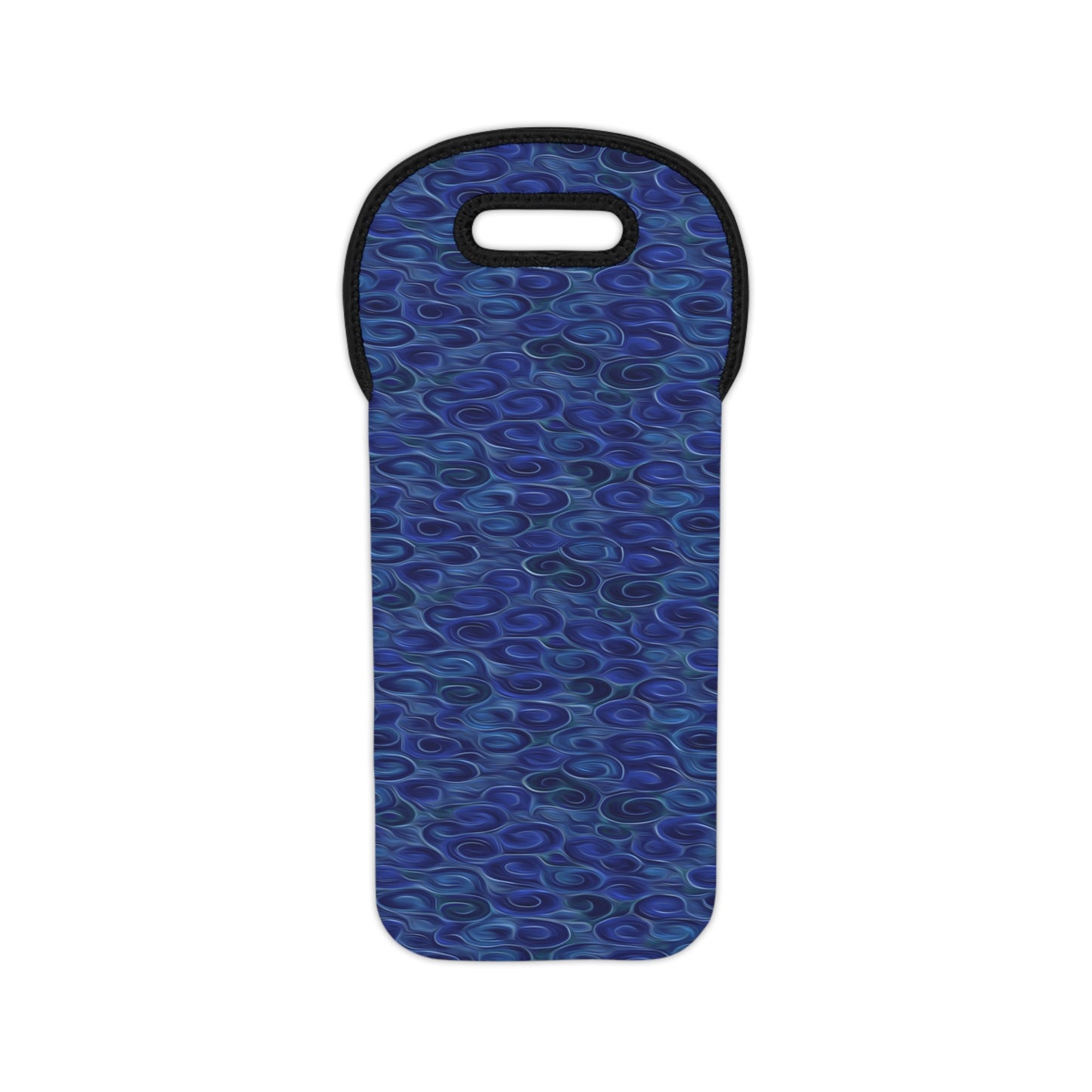 Elegant Blue Swirl Wine Tote Bag - Perfect for Hosting and Gifts