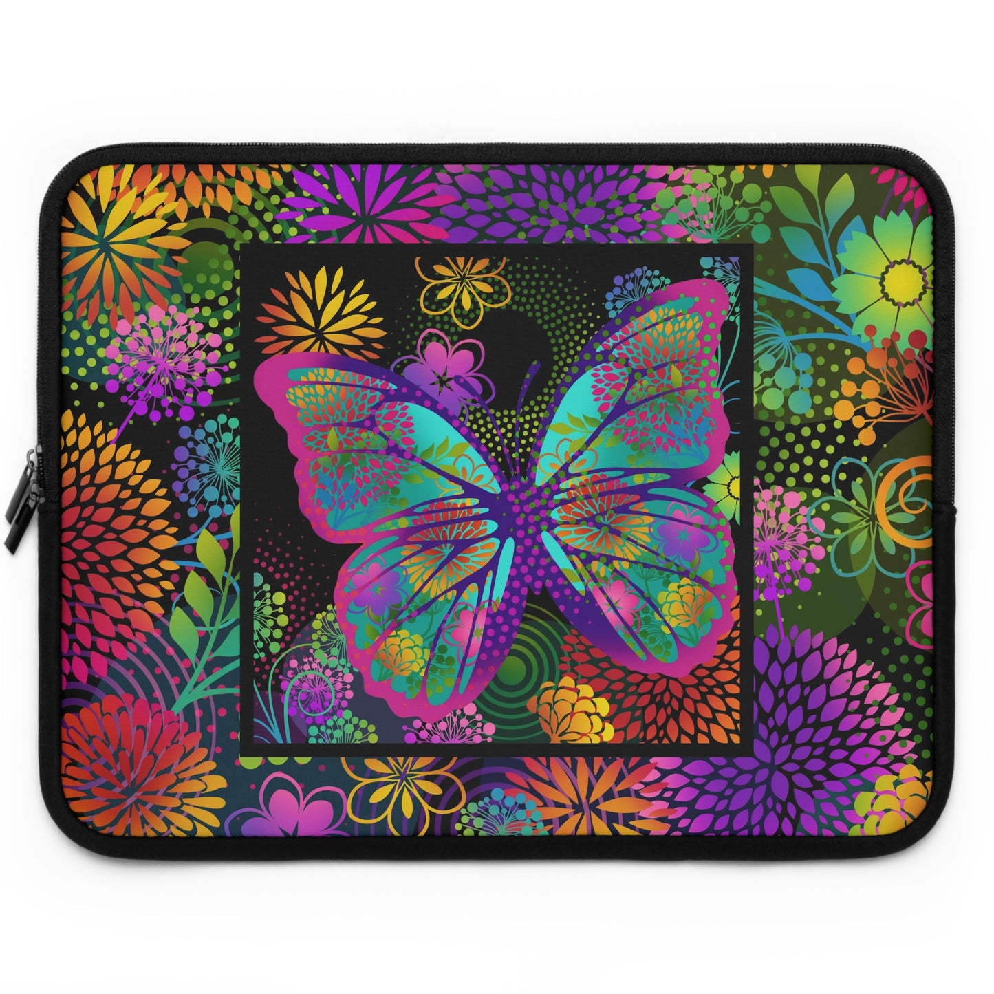 Laptop Sleeve (Sizes: 13", 15", 17") [Unusual Gardens-Butterfly 3.
