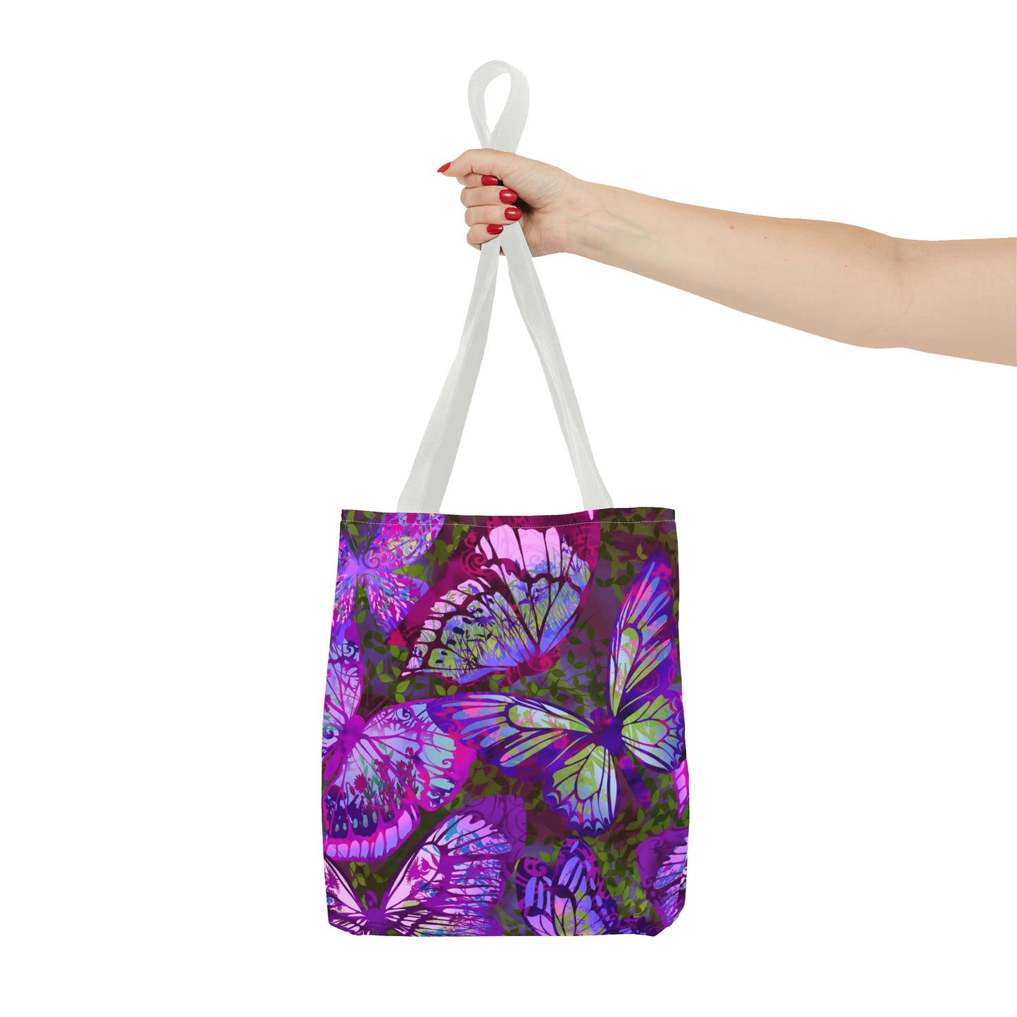 Tote Bag: Large-18x18; Dreamscapes-Lavendar Butterflies