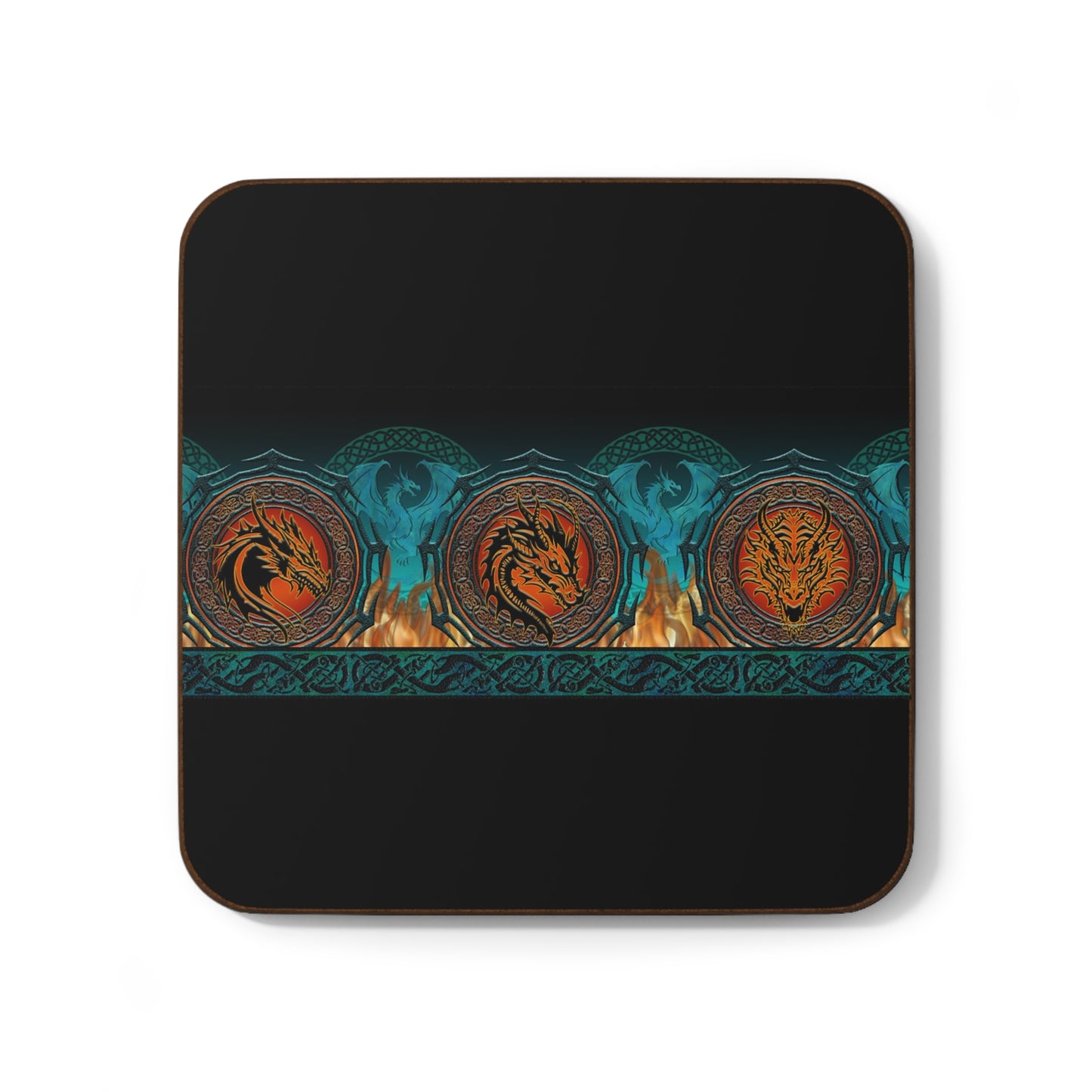Fantasy Dragon Hardboard Coaster Set - Unique Drink Coaster for Home Decor
