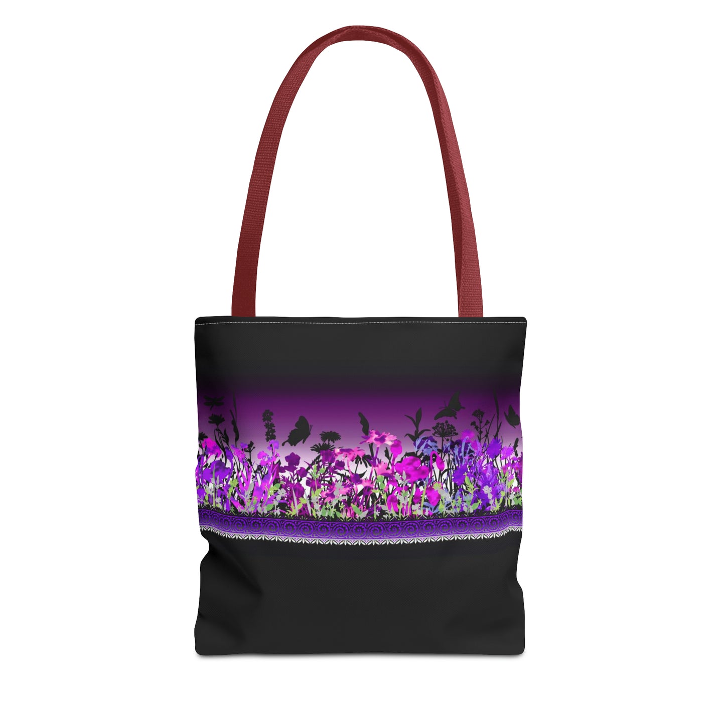 Tote Bag: Large-18x18; Dreamscapes-Purple Border