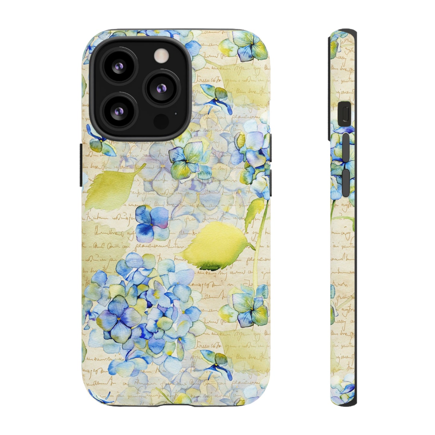 Apple I-Phone 13 (Series) Tough Case-Phone Case: Leah [Flowers W/Script}
