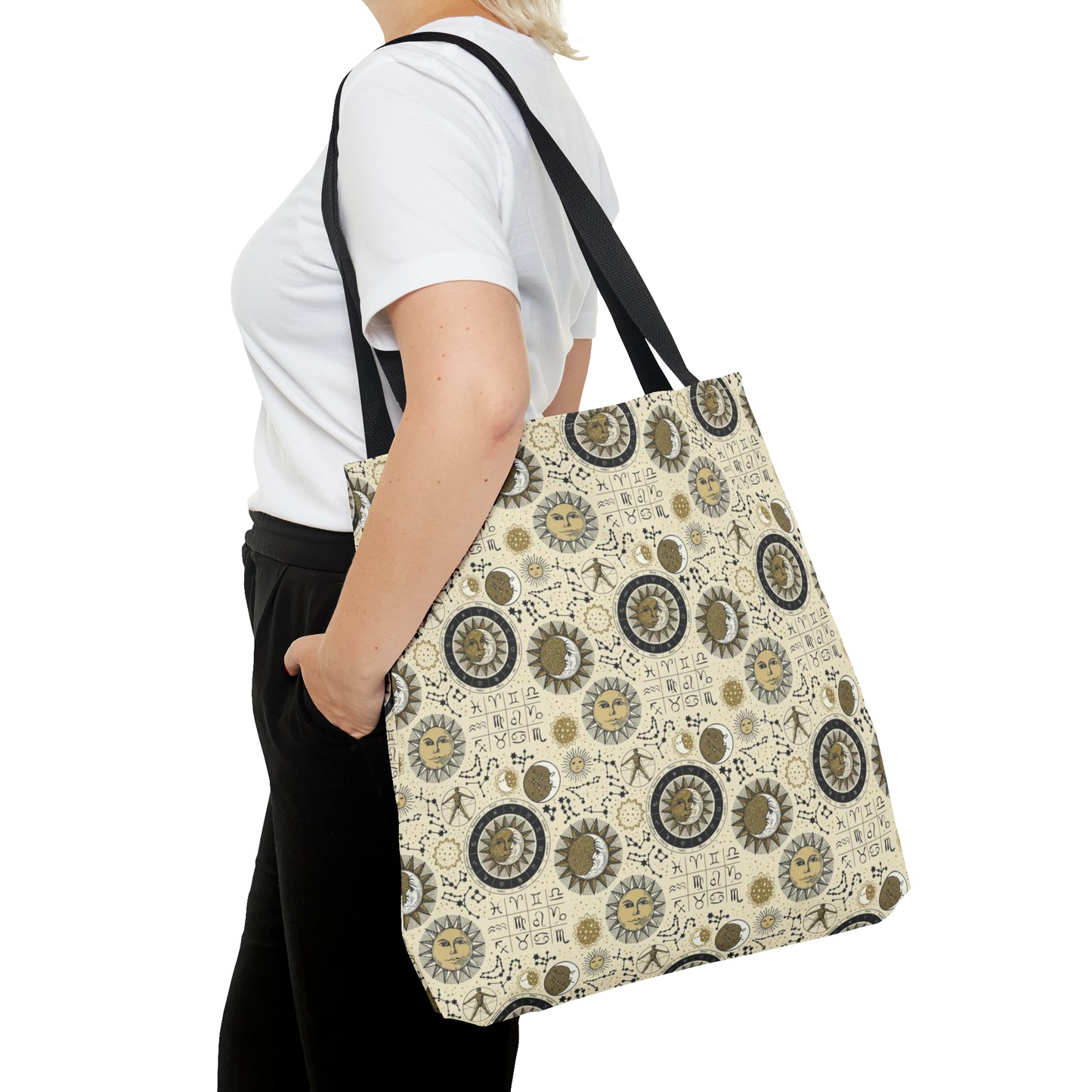 Tote Bag: large-18x18; "The Sun, The Moon, And The Stars"