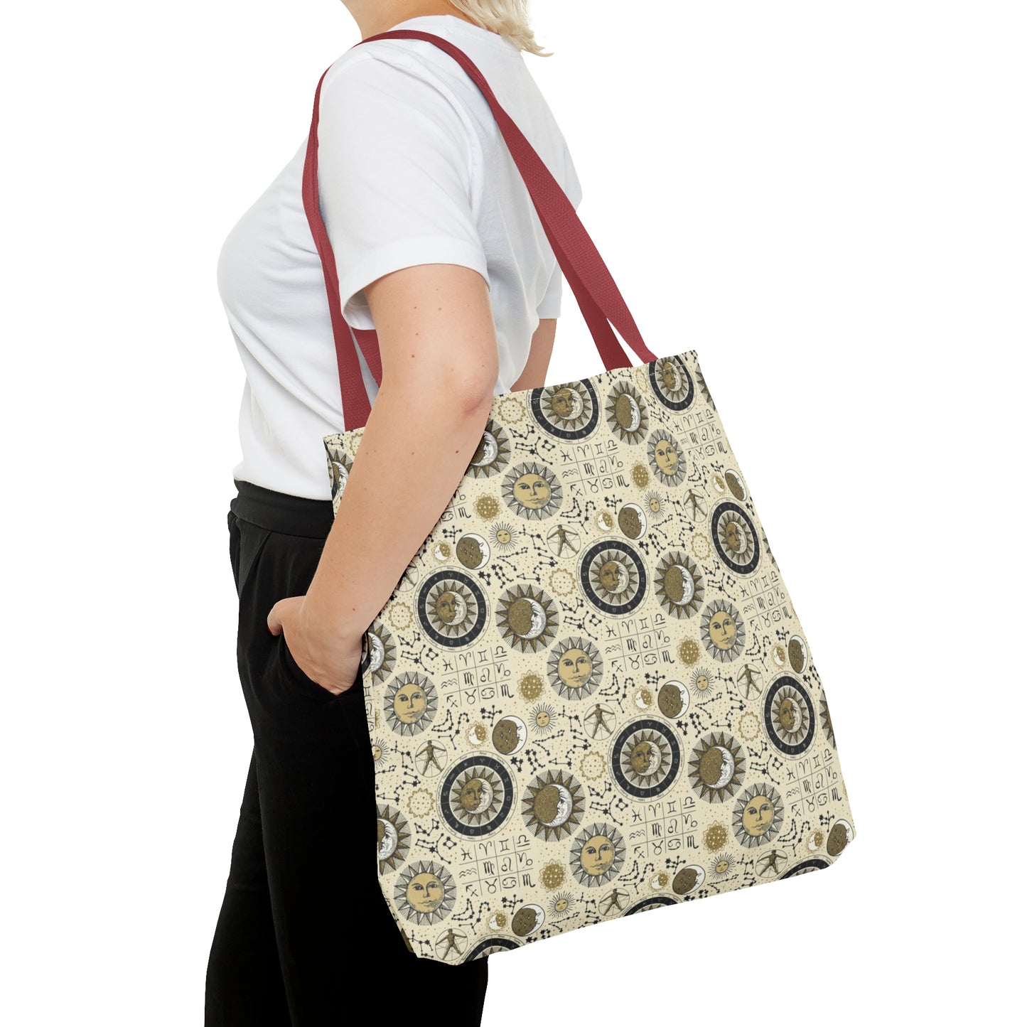 Tote Bag: large-18x18; "The Sun, The Moon, And The Stars"