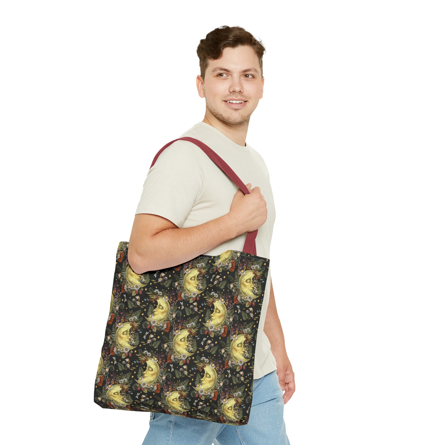 Tote Bag: large-18x18; "The Sun, The Moon, And The Stars"