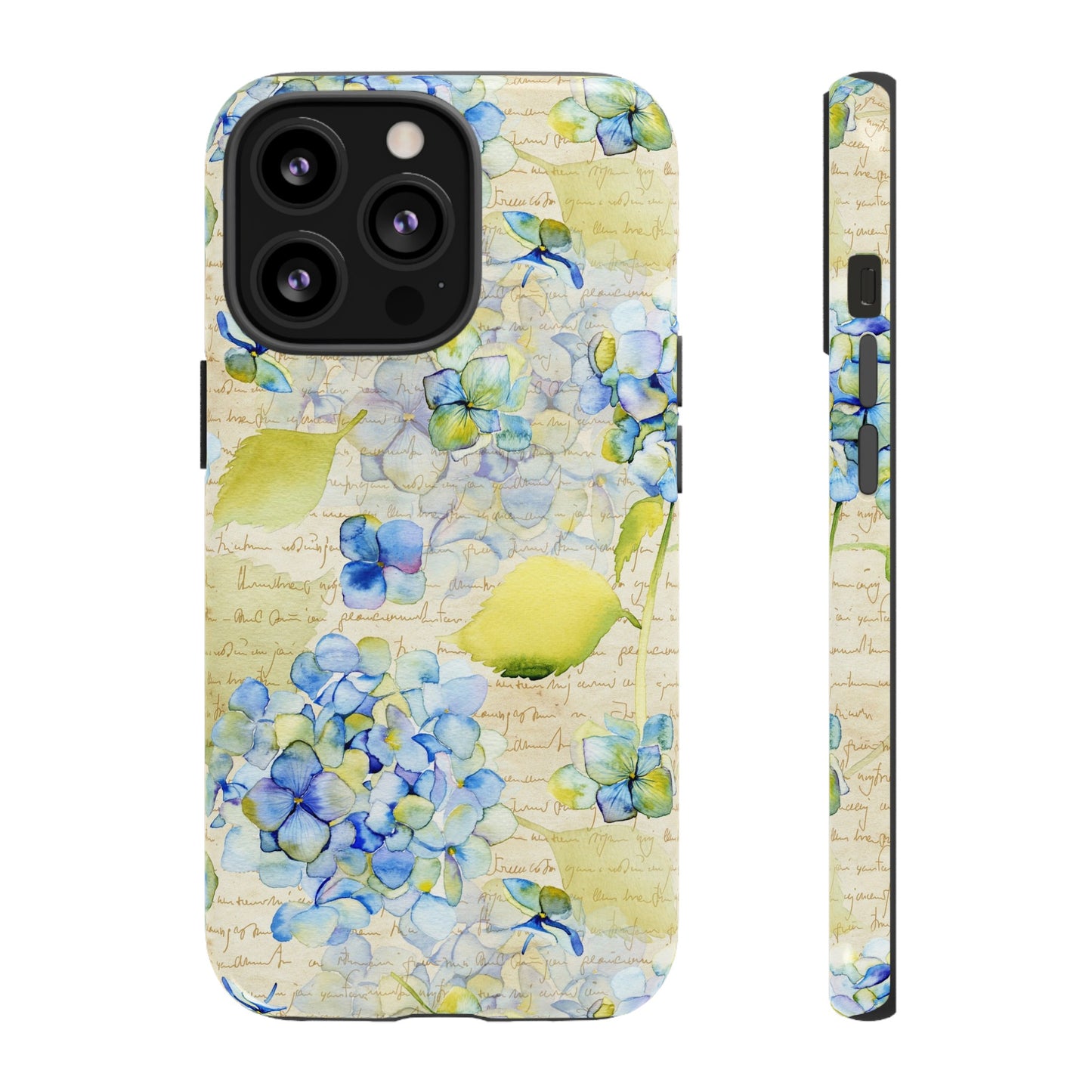 Apple I-Phone 13 (Series) Tough Case-Phone Case: Leah [Flowers W/Script}