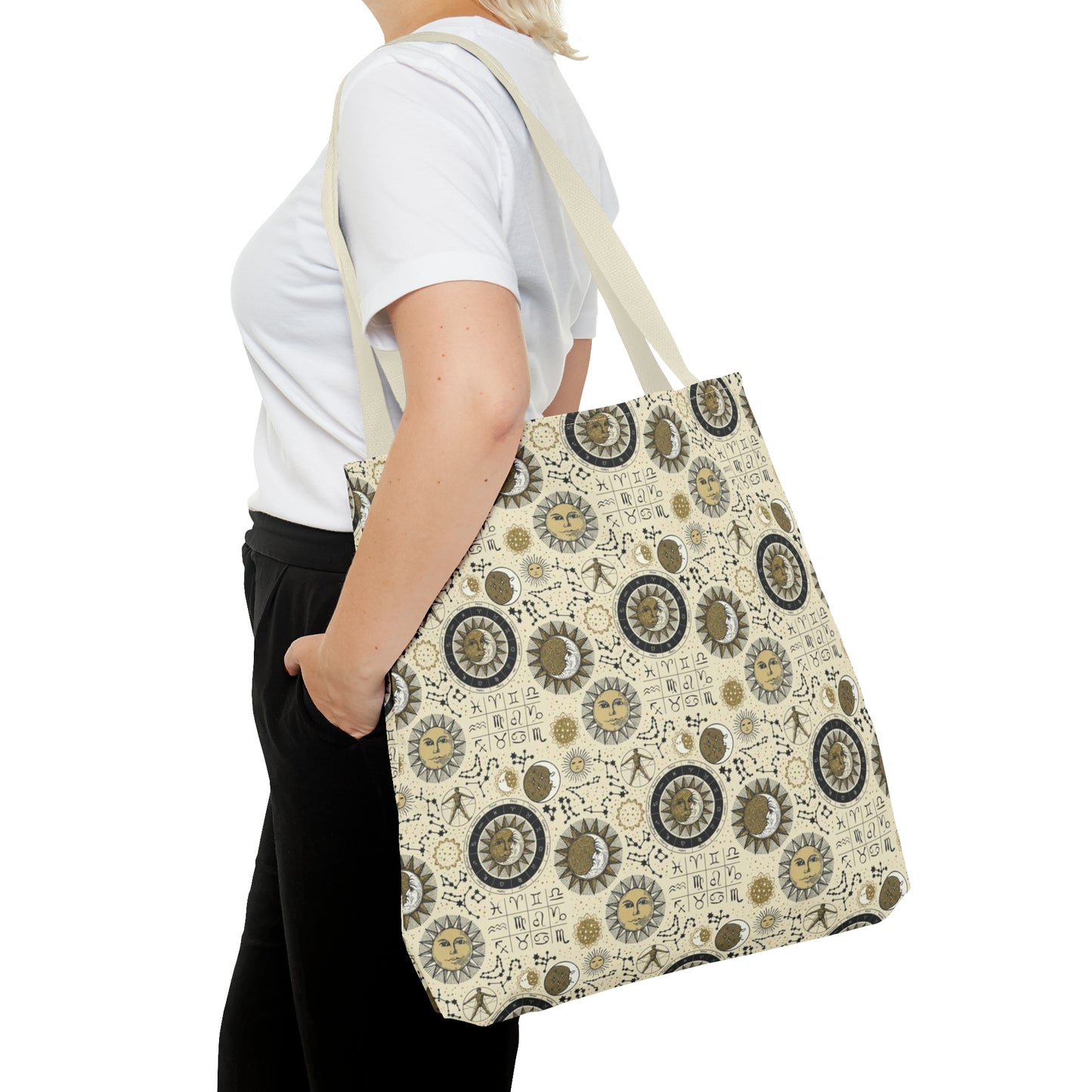 Tote Bag: large-18x18; "The Sun, The Moon, And The Stars"