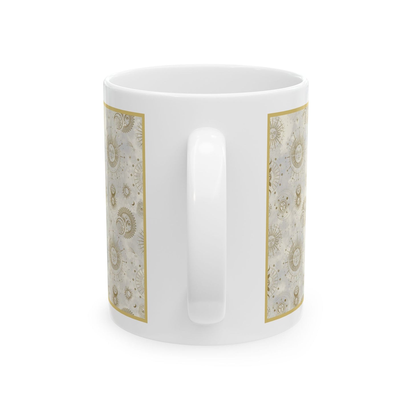 Ceramic Mug: White; The Sun, The Moon, And The Stars