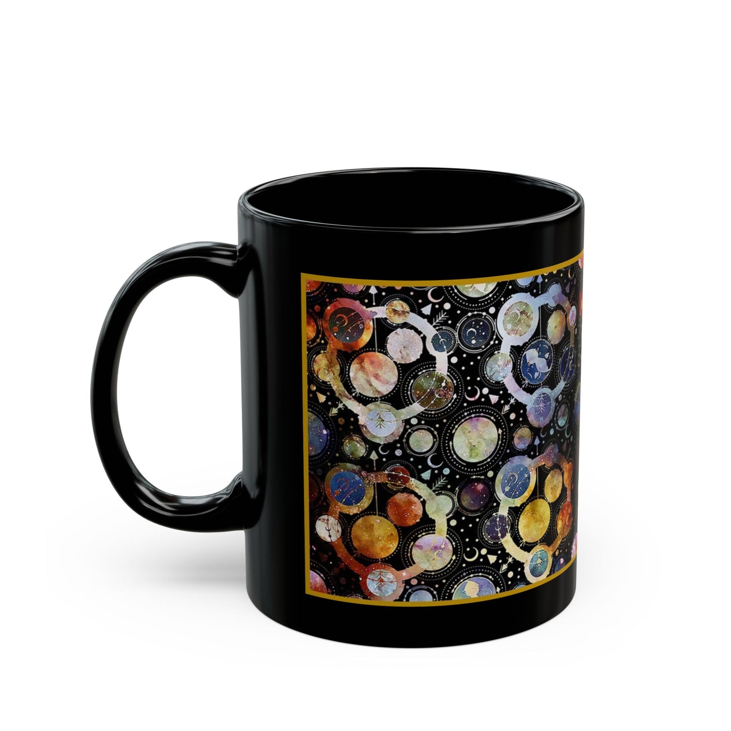Ceramic Mug: Black; Cosmos