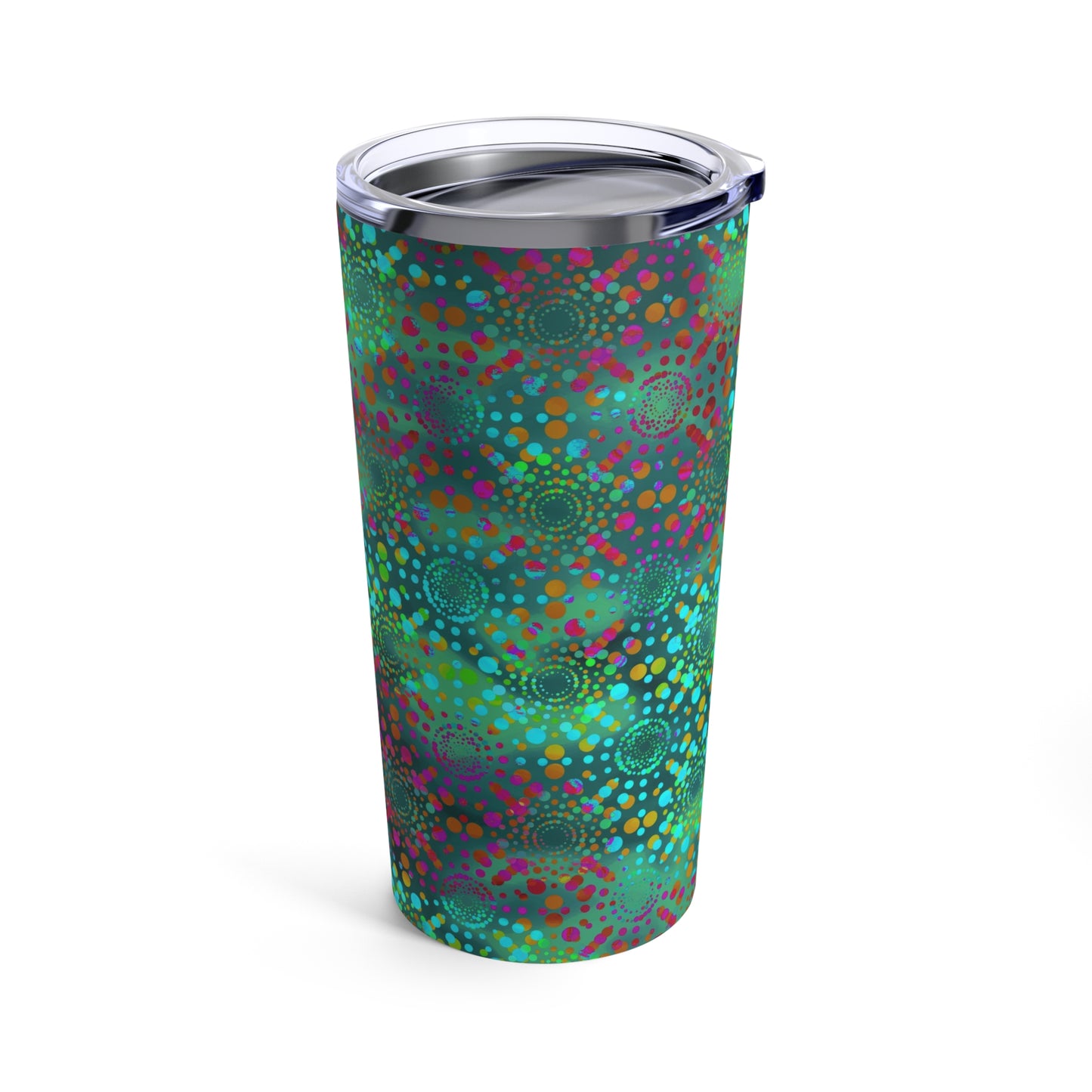 Thermal Tumbler: 20 oz: Dreamscapes-Teal Kaleidoscope