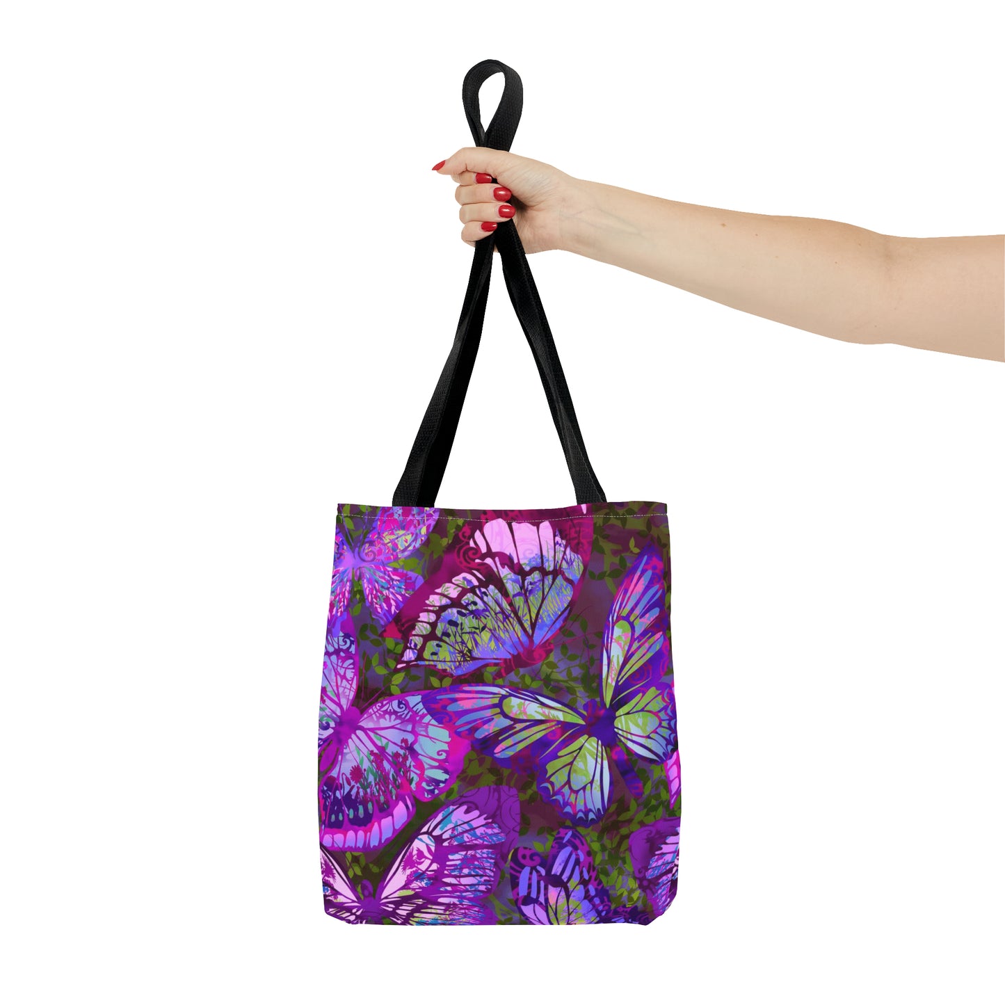 Tote Bag: Large-18x18; Dreamscapes-Lavendar Butterflies