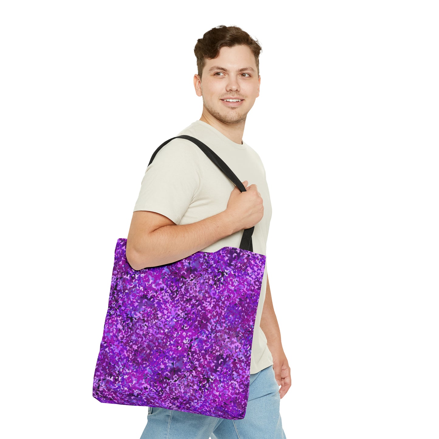 Tote Bag: Large-18x18; Dreamscapes-Purple Leaves