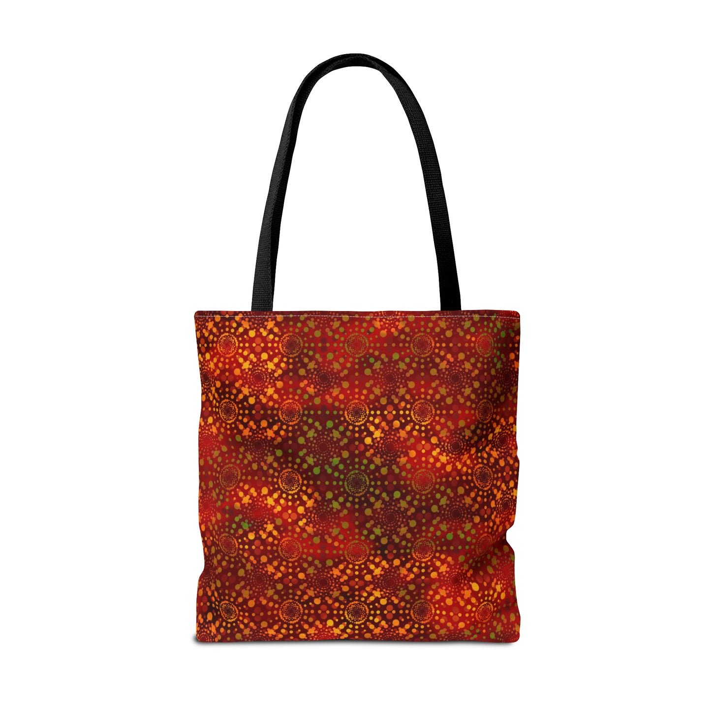 Tote Bag: Large-18x18: Dreamscapres Orange Kaleidoscopte: